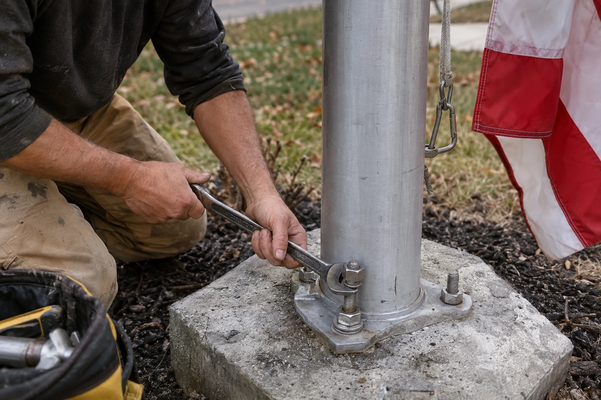 Flagpole installation and repair contractor